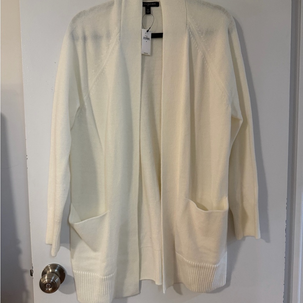 Banana Republic Factory Women's Cream Open Cardigan